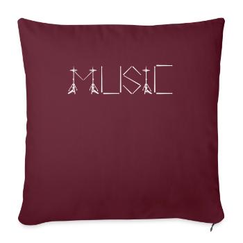 Batteur Batterie Batterie Musicien de rock - Housse de coussin décorative 45 x 45 cm - bordeaux - Devant