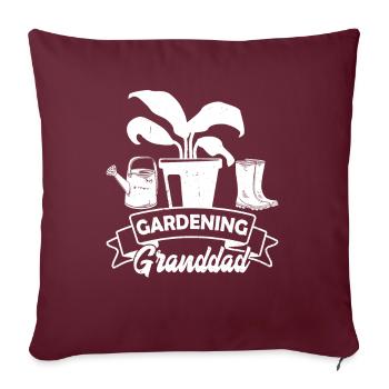 Grand-père jardinier grand-père jardinier - Housse de coussin décorative 45 x 45 cm - bordeaux - Devant