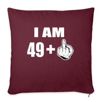 50e anniversaire - Housse de coussin décorative 45 x 45 cm - bordeaux - Devant