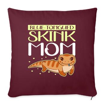 Scinque à la langue bleue Maman Scinque à langue bleue Cadeau - Housse de coussin décorative 45 x 45 cm - bordeaux - Devant