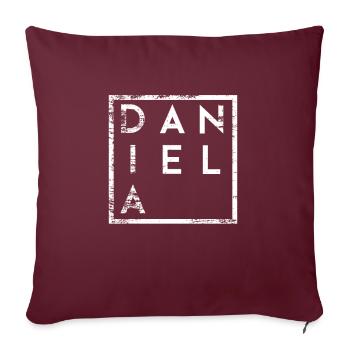 Daniela Minimalismus - Sofakissenbezug 45 x 45 cm - Burgunderrot - Vorne