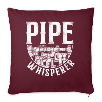 Plumbing Plumber Vintage Pipe - Sofakissenbezug 45 x 45 cm - Burgunderrot - Vorne