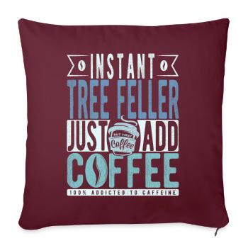 Baum Faller Kaffee Spruch - Sofakissenbezug 45 x 45 cm - Burgunderrot - Vorne