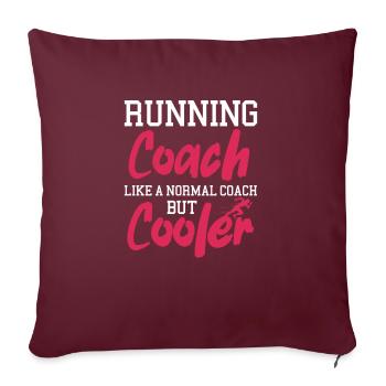 Courir - Housse de coussin décorative 45 x 45 cm - bordeaux - Devant