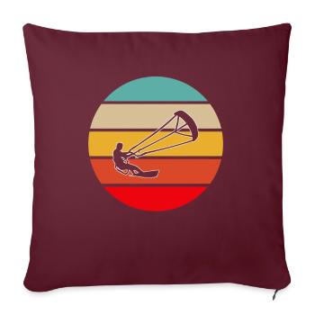 Kite surfen Retro - Sofakissenbezug 45 x 45 cm - Burgunderrot - Vorne