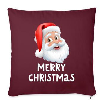 Joyeux Noël Drôle de Chemise de Noël - Housse de coussin décorative 45 x 45 cm - bordeaux - Devant