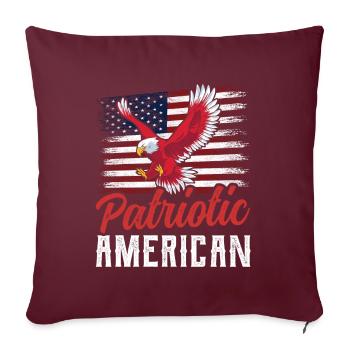 Patriote américain Patriote américain Patriote américain - Housse de coussin décorative 45 x 45 cm - bordeaux - Devant