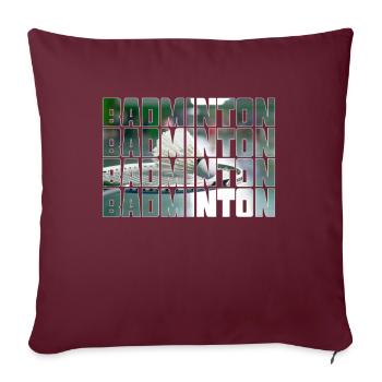 Badminton - Sofakissenbezug 45 x 45 cm - Burgunderrot - Vorne