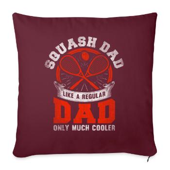 Cool Squash Dad Squash Player Father - Sofakissenbezug 45 x 45 cm - Burgunderrot - Vorne