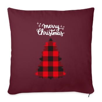 Joyeux Noël Drôle de Chemise de Noël - Housse de coussin décorative 45 x 45 cm - bordeaux - Devant