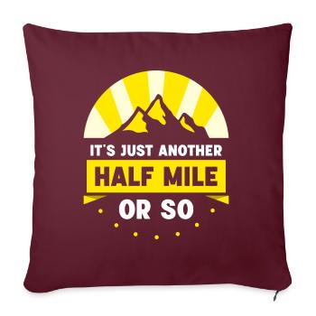 Ce n’est qu’un autre demi-mile ou plus - Housse de coussin décorative 45 x 45 cm - bordeaux - Devant