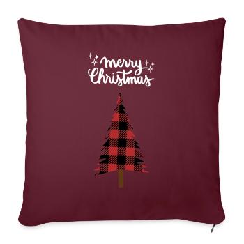 Joyeux Noël Drôle de Chemise de Noël - Housse de coussin décorative 45 x 45 cm - bordeaux - Devant