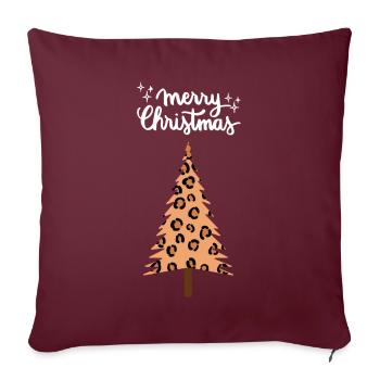 Joyeux Noël Drôle de Chemise de Noël - Housse de coussin décorative 45 x 45 cm - bordeaux - Devant