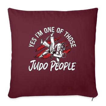 Judo People Fighter Karate Combat Sports Training - Sofakissenbezug 45 x 45 cm - Burgunderrot - Vorne