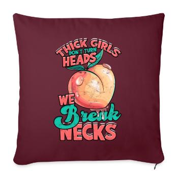 Dick Cuisses épaisses Cuisses épaisses Cuisses - Housse de coussin décorative 45 x 45 cm - bordeaux - Devant