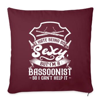 I'm a Bassoonist - Sofakissenbezug 45 x 45 cm - Burgunderrot - Vorne