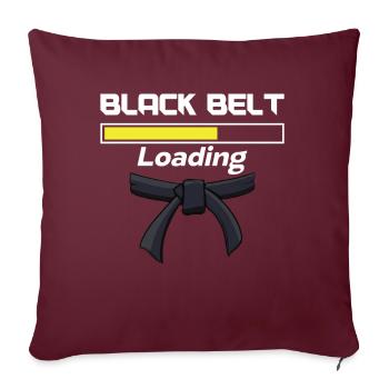 Jiu jitsu Black Belt Chargement Jujutsu Arts Martiaux - Housse de coussin décorative 45 x 45 cm - bordeaux - Devant