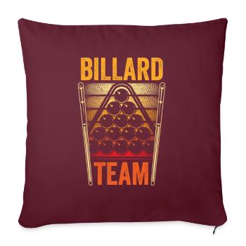 Billard Équipe Billard Joueurs de billard - Housse de coussin décorative 45 x 45 cm - bordeaux - Devant