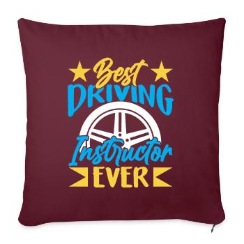 Meilleur moniteur de conduite de tous les temps école de conduite - Housse de coussin décorative 45 x 45 cm - bordeaux - Devant