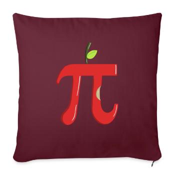 Apple Pi - Professeur de mathématiques amusant pour le Pi Day - Housse de coussin décorative 45 x 45 cm - bordeaux - Devant