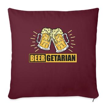 Brassage de bière Beergetarian Home Brewer Brasseur de bière - Housse de coussin décorative 45 x 45 cm - bordeaux - Devant