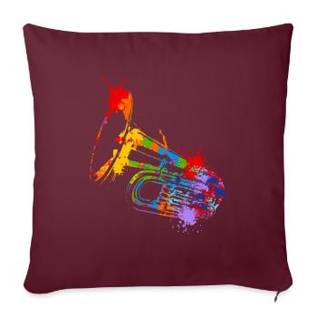 Splash Tuba - Sofa pillowcase 17,3'' x 17,3'' (45 x 45 cm) - burgundy - Front