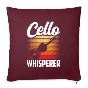 Violoncelle Chuchoteur Violoncelles Musicien Violoncelliste - Housse de coussin décorative 45 x 45 cm - bordeaux - Devant