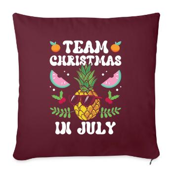 L’équipe Weihnachten Im Juli Santa Christmas en juillet - Housse de coussin décorative 45 x 45 cm - bordeaux - Devant