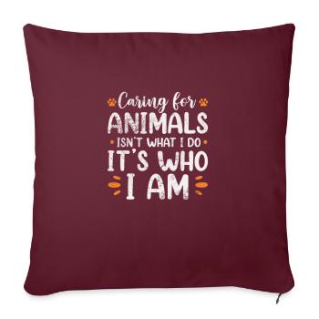 Animal Rescue Animal Rights Animal Love Pet Gift - Housse de coussin décorative 45 x 45 cm - bordeaux - Devant