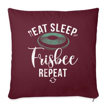 Ultimate Frisbee & Disc Golf Frisbee Design - Housse de coussin décorative 45 x 45 cm - bordeaux - Devant