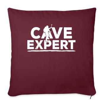 Höhlenexperte Höhlenwandern Caving Höhle Cave - Sofakissenbezug 45 x 45 cm - Burgunderrot - Vorne
