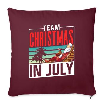 L’équipe Weihnachten Im Juli Santa Christmas en juillet - Housse de coussin décorative 45 x 45 cm - bordeaux - Devant