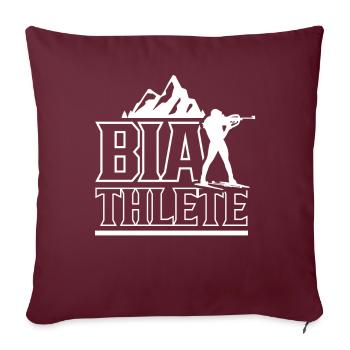 Biathlète Biathlons Biathlète Biathlon Sport - Housse de coussin décorative 45 x 45 cm - bordeaux - Devant