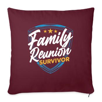 Survivant d’une équipe de regroupement familial - Housse de coussin décorative 45 x 45 cm - bordeaux - Devant