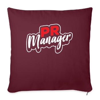 Pr Manager Profession Relations Publiques - Housse de coussin décorative 45 x 45 cm - bordeaux - Devant
