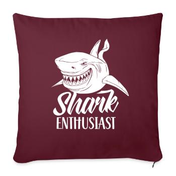 Shark Enthusiast Shark Diving Shark Shark Tooth Sharks - Housse de coussin décorative 45 x 45 cm - bordeaux - Devant