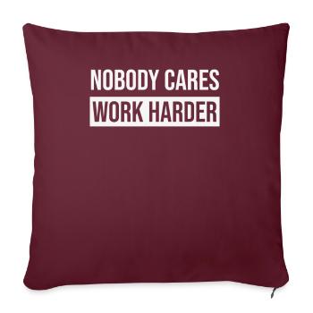 Fitness Personne ne s’en soucie Travailler plus dur Gymnase - Housse de coussin décorative 45 x 45 cm - bordeaux - Devant