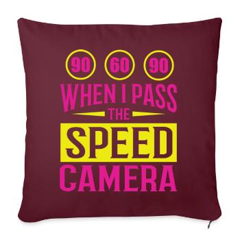 Tuner de voiture, Mécanicien automobile, Voiture de course, Tuning - Housse de coussin décorative 45 x 45 cm - bordeaux - Devant