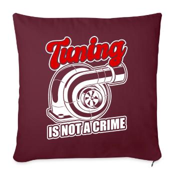Tuner de voiture, Mécanicien automobile, Voiture de course, Tuning - Housse de coussin décorative 45 x 45 cm - bordeaux - Devant