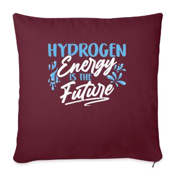 L’énergie de l’hydrogène est l’avenir L’hydrogène - Housse de coussin décorative 45 x 45 cm - bordeaux - Devant
