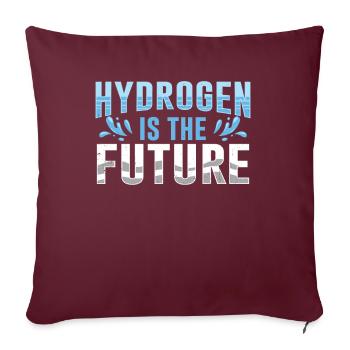 L’hydrogène est l’élément d’avenir L’hydrogène - Housse de coussin décorative 45 x 45 cm - bordeaux - Devant