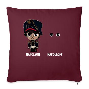 Napoléon Napoléon Joyeux Napoléon Bonaparte - Housse de coussin décorative 45 x 45 cm - bordeaux - Devant