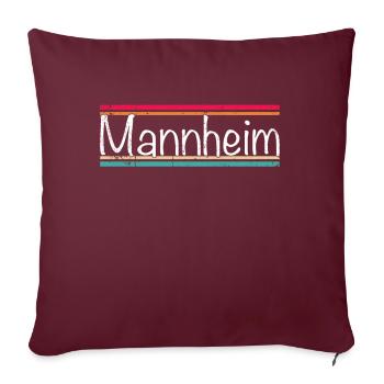 Mannheim - Housse de coussin décorative 45 x 45 cm - bordeaux - Devant