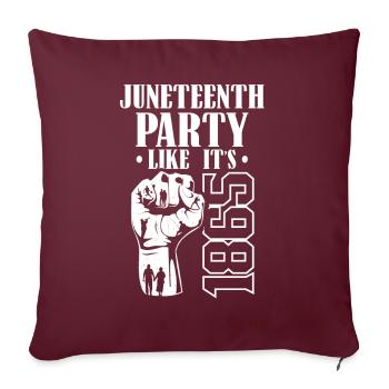 Juneteenth célèbre comme en 1865 l’Afrique noire - Housse de coussin décorative 45 x 45 cm - bordeaux - Devant