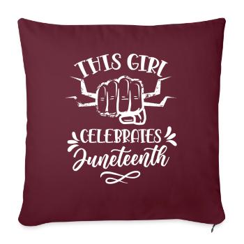 Cette fille célèbre le Juneteenth 1865 Black - Housse de coussin décorative 45 x 45 cm - bordeaux - Devant