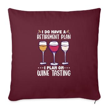 Pension de retraite Pension de pensionné Cadeau de pension de pensionné - Housse de coussin décorative 45 x 45 cm - bordeaux - Devant