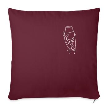 Wine Glass - Red Wine White Wine Lovers - Housse de coussin décorative 45 x 45 cm - bordeaux - Devant