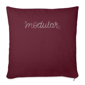Modular Audio Cable AUX Jack Cable Synthesizer - Sofa pillowcase 17,3'' x 17,3'' (45 x 45 cm) - burgundy - Front