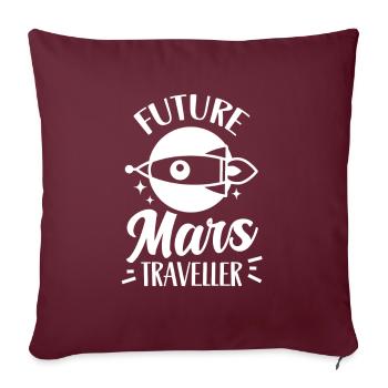 Zukünftiger Mars Reisender Planet Astronaut - Sofakissenbezug 45 x 45 cm - Burgunderrot - Vorne