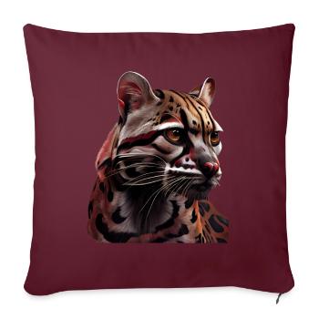 juste un garçon qui aime Ocelots Ocelot ocelot ocelot - Housse de coussin décorative 45 x 45 cm - bordeaux - Devant
